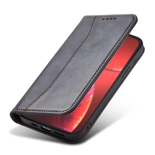 Magnet Fancy Case iPhone 13 Pro Max tok Pouch Wallet Card Holder Fekete - 7