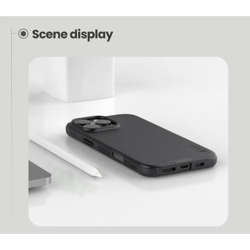 Nillkin Super Frosted PRO Mágneses Hátlap Tok Apple iPhone 16 Pro Fekete - 8
