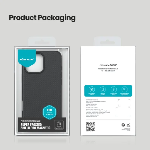 Nillkin Super Frosted PRO Mágneses Hátlap Tok Apple iPhone 16 Pro Fekete - 9