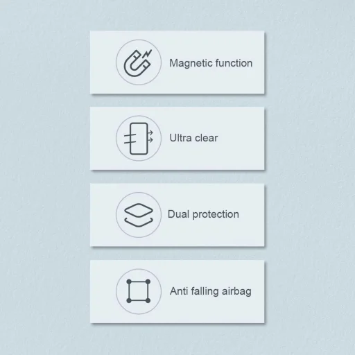 Nillkin Nature Pro Magnetic tok iPhone 14 Plus-hoz, mágneses MagSafe tok, átlátszó - 7