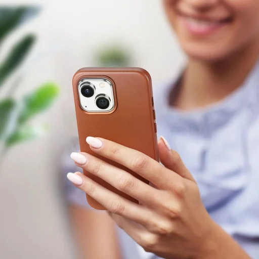 Dux Ducis Naples iPhone 14 Plus tok mágneses bőrtok MagSafe-hez barna - 9