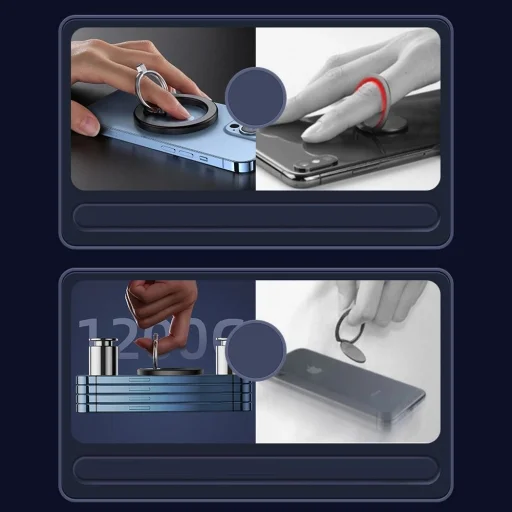 Joyroom multifunkcionális mágneses autós tartó gyűrűvel, fekete (JR-ZS294) - 14