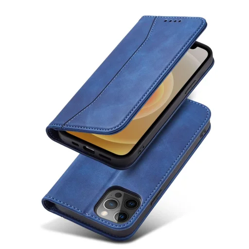 Magnet Fancy Case tok iPhone 12 Pro Max-hoz, pénztárca és kártyatartó állvány, kék - 4