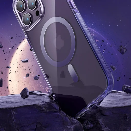 Kingxbar PQY Ice Crystal Series mágneses tok iPhone 14 MagSafe-hez, szürke - 6