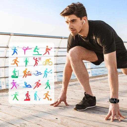 Joyroom Fit-Life JR-FT3 Pro okosóra hívásfogadási funkcióval / Bluetooth 5.1 / IP68 védelem - szürke - 7