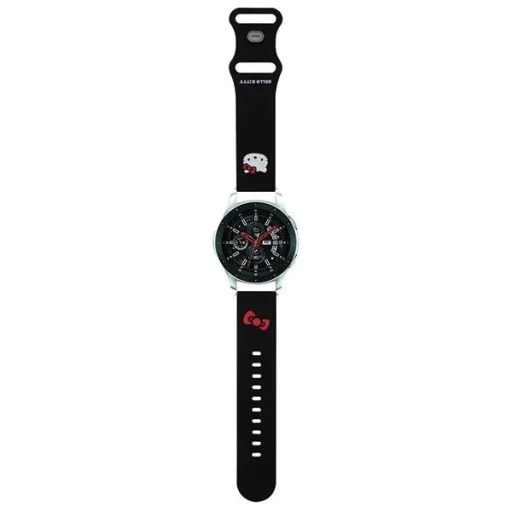Hello Kitty Szilikon Cica Fej óraszíj univerzális 22mm - fekete - 1