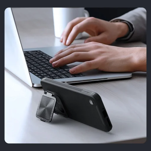 Nillkin CamShield Prop Leather Magnetic tok Xiaomi 14 Pro - fekete - 12