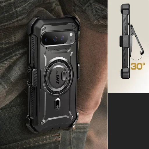  Google Pixel 9 / 9 Pro fekete SUPCASE UB Pro Mag MagSafe tok - 5