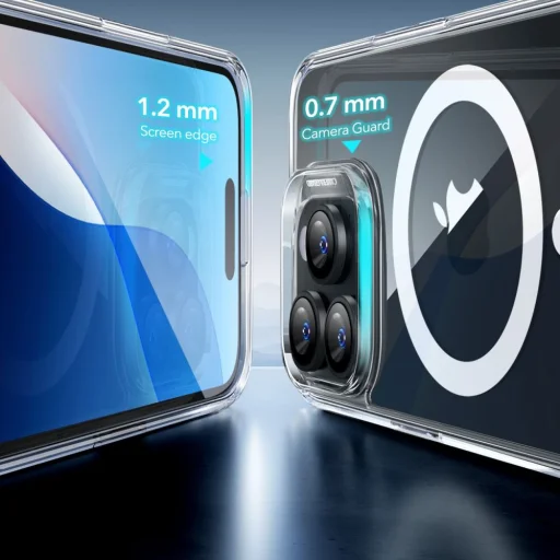  iPhone 16 Pro Max Átlátszó ESR Classic Hybrid HaloLock MagSafe & Edzett Üveg Tok - 4