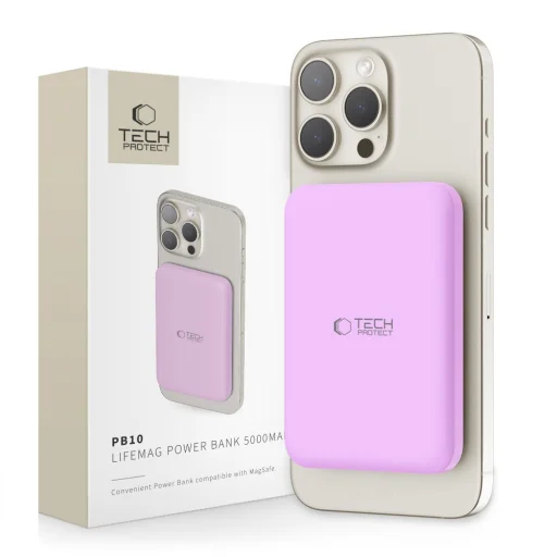 Tech-protect Pb10 Lifemag Magsafe Power Bank 5000mah Lila - 1