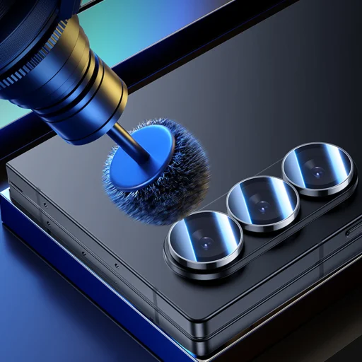 Benks edzett üveg Glass Warrior kamera lencsevédő Samsung Galaxy Fold 6-hoz (3 darab lencse) fekete üvegfólia - 7
