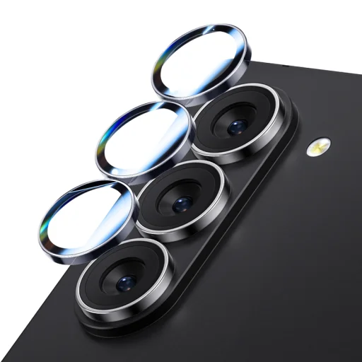 Benks edzett üveg Glass Warrior kamera lencsevédő Samsung Galaxy Fold 6-hoz (3 darab lencse) fekete üvegfólia - 1