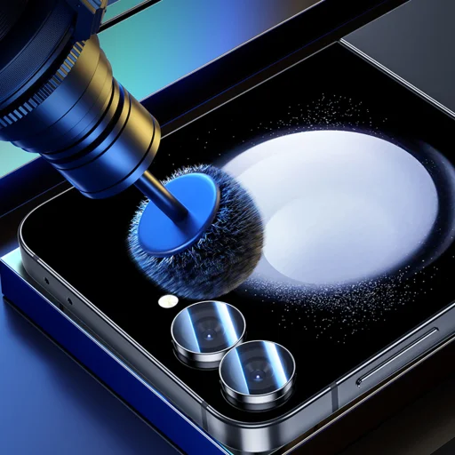 Benks edzett üveg Glass Warrior kameralencse védő Samsung Galaxy Flip 6-hoz (2 darab lencsevédő) fekete üvegfólia - 6