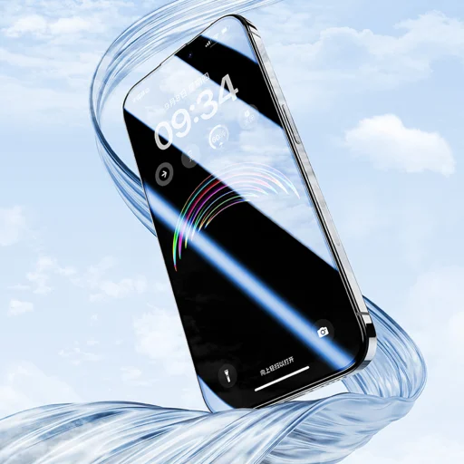 Benks edzett üveg Air Shield HD iPhone 16 Plus/15 Plus/14 Pro Max fekete - 10 darab üvegfólia - 7