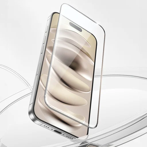 Benks Edzett üveg Glass Warrior HD iPhone 16/15/14 Pro fekete üvegfólia - 5