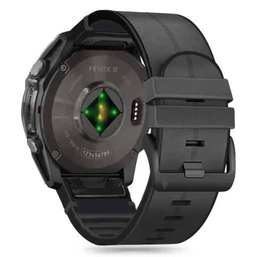 TECH-PROTECT SILICONE PU GARMIN FENIX 5 / 6 / 6 PRO / 7 / 8 (47 MM) / E FEKETE óraszíj - 1