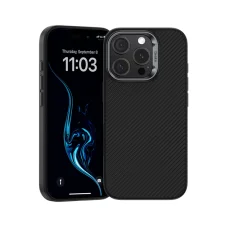  iPhone 16 Pro Max fekete Benks Magnetic Armor Pro Kevlar tok Metal Frame 600D