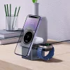 HOCO vezeték nélküli töltő 3 az 1-ben, kompatibilis MagSafe 15W CQ8 fekete thumbnail