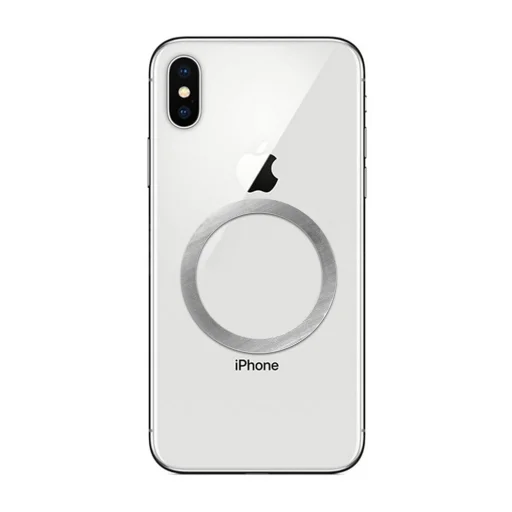 Univerzális kerek lemez / mágnesgyűrű kompatibilis MagSafe ezüst - 1