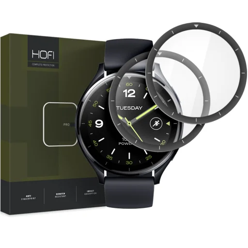 Hofi Hybrid Pro+ 2-Pack, fekete, Xiaomi Watch 2 üvegfólia - 1