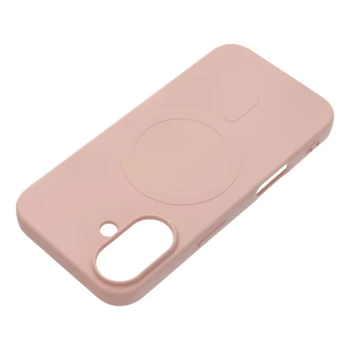 SILICONE MAG COVER (nagy lyuk) tok kompatibilis MagSafe technológiával IPHONE 16 Pro rózsaszín - 1