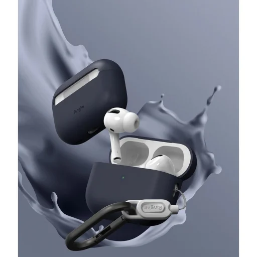Ringke Szilikon Apple Airpods Pro 1 / 2 éjféli Kék Tok - 6