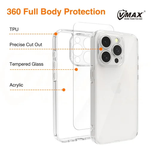 Vmax szett tok + üvegfólia 2,5D prémium Samsung Galaxy A15 4G / A15 5G készülékhez - 3