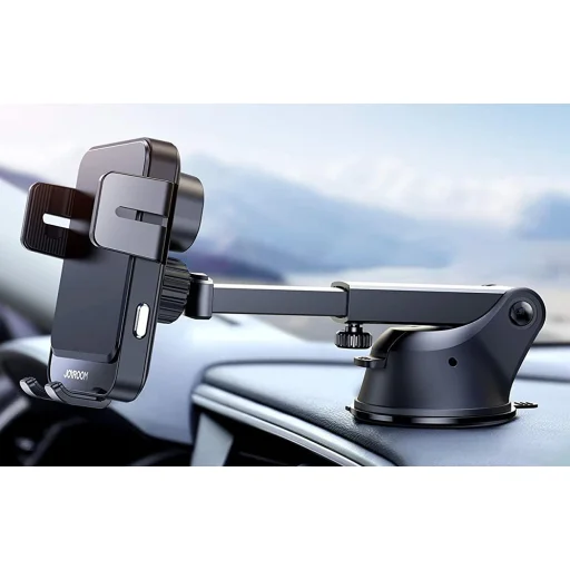 Joyroom JR-ZS219 autós telefontartó készlet Qi vezeték nélküli töltővel (fekete) tapadókorongos, műszerfelra - 7