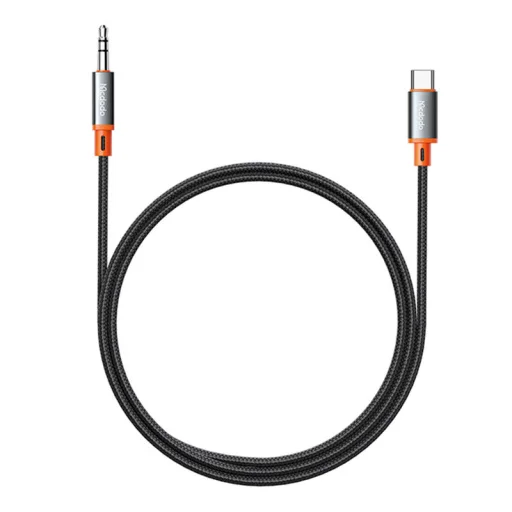 Mcdodo CA-0820 USB-C - 3.5mm AUX mini jack kábel, 1.2m (fekete) - 3