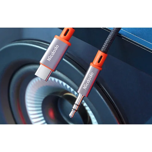 Mcdodo CA-0820 USB-C - 3.5mm AUX mini jack kábel, 1.2m (fekete) - 5