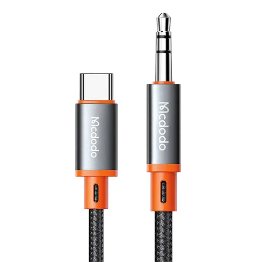 Mcdodo CA-0820 USB-C - 3.5mm AUX mini jack kábel, 1.2m (fekete) - 1