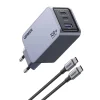 Ugreen Nexode Pro 100W hálózati töltő, GaN, USB + 2x USB-C (szürke) thumbnail
