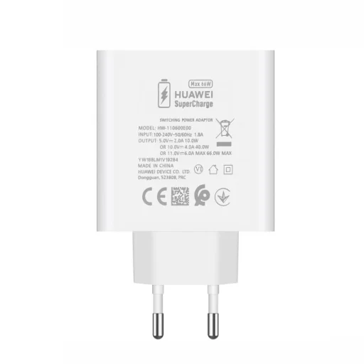 HW-110600E00 Huawei Super Charge USB-A Utazó Töltő 66W Fehér (Bulk) - 2