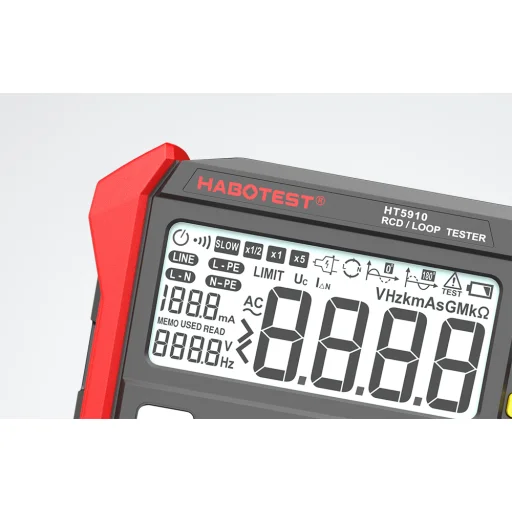 Digitális RCD / Hurokellenállás Mérő Habotest HT5910 - 4