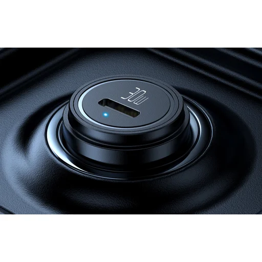 McDodo CC-7493 autós töltő kijelzővel, USB-C, 5A, 65 W + USB-C kábel 1 m 100 W (fekete) - 8