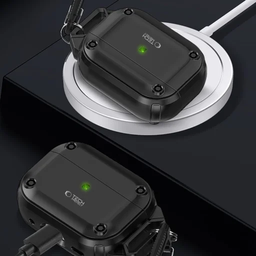 Tech-protect Rough Hook Apple Airpods Pro 1 / 2 Fekete - 7