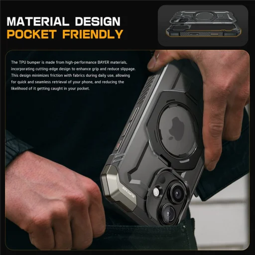  iPhone 16 Fekete Supcase UB Grip Mag Magsafe tok - 9