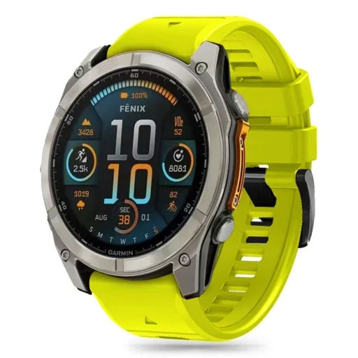 Tech-protect Silicone Line Garmin Fenix 5 / 6 / 6 Pro / 7 / 8 (47 Mm) / E Lime - 1