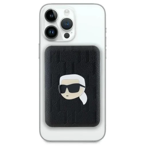 Karl Lagerfeld Powerbank inductive KLPB5FPGKSKIHK 16W 5000mAh fekete/fekete Karl Head Pin MagSafe - 2