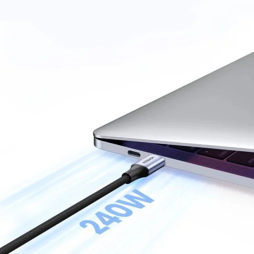 Ugreen US535 USB-C / USB-C PD kábel 240W 5A 1m - szürke - 8