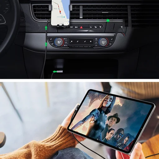 Ugreen 90° szögben hajlított kábel USB C - USB 2.0 480Mbps 3A 3m fekete (US176) - 11