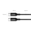 Ugreen US557 USB-C / USB-C PD kábel 100W 1m - fekete thumbnail