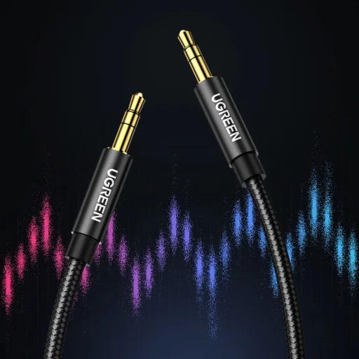 Ugreen audio kábel AUX egyenes minijack 3.5 mm 5 m kék (AV112) - 2