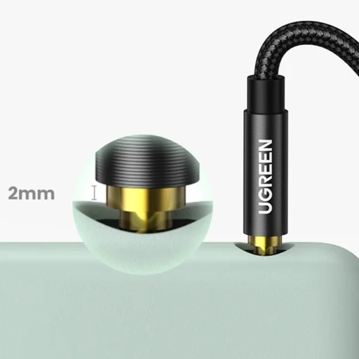Ugreen audio kábel AUX egyenes minijack 3.5 mm 5 m kék (AV112) - 6