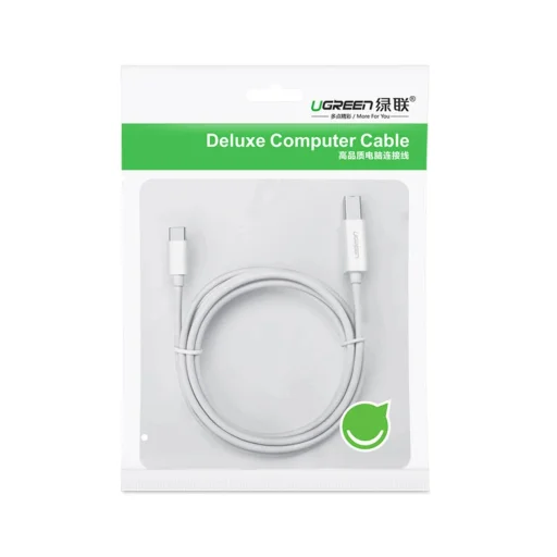 Ugreen tlačiarenský kábel USB-C - USB-B 480Mb/s 1m biely (US241) - 4