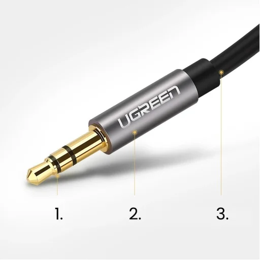 Ugreen AV119 10737 audio kábel mini jack 3.5mm / mini jack 3.5mm 5m - fekete - 7