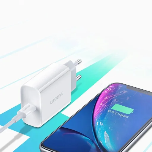 Ugreen USB töltő Power Delivery 3.0 Quick Charge 4.0+ 20W 3A fehér (60450) - 21