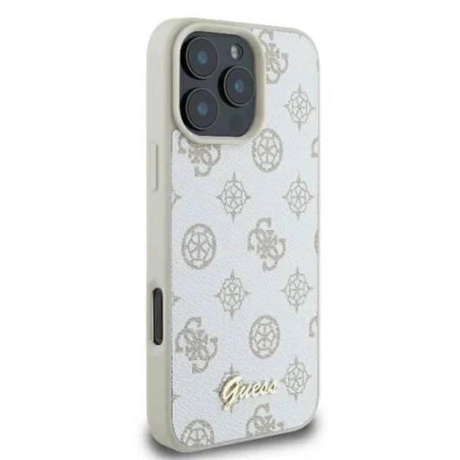  iPhone 16 Pro Fehér Guess Peony Script Logo MagSafe tok - 4