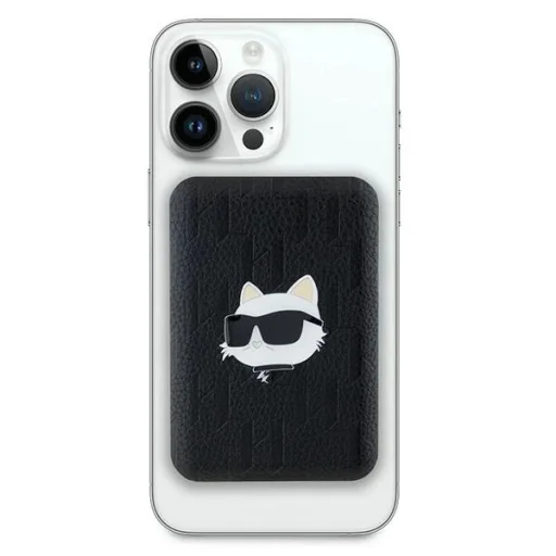 Karl Lagerfeld Powerbank inductive KLPB5FPGKSCHHK 16W 5000mAh fekete/fekete Choupette Head Pin MagSafe - 2