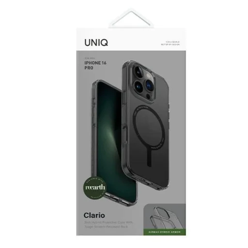 Uniq Clario tok iPhone 16 Pro 6.3" Magclick Charging füst/sötétszürke - 4